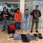La Policía detuvo a dos hombres que asaltaron una gasolinera. Foto: Policía Nacional