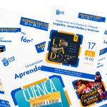 Afiches de los distintos eventos que conforman la agenda cultura de la Casa de la Cultura Núcleo del Azuay.