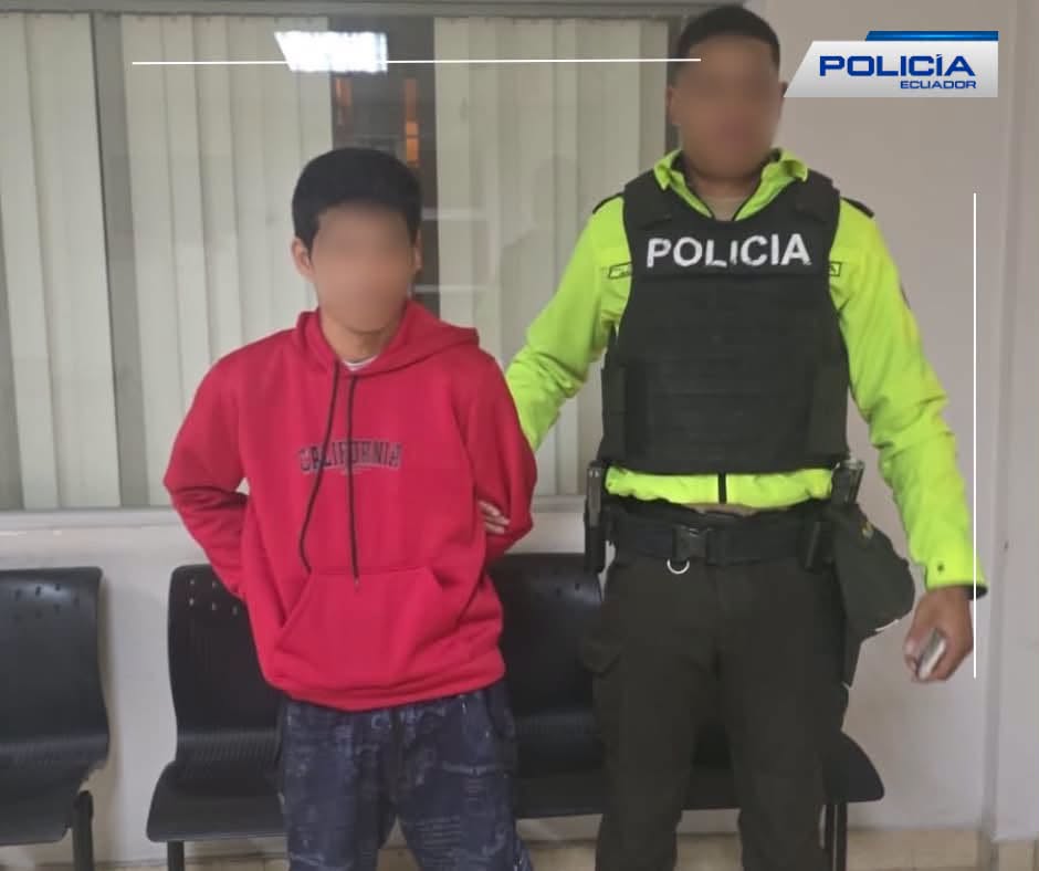 La Policía Nacional compartió la fotografía del detenido en Cuenca.