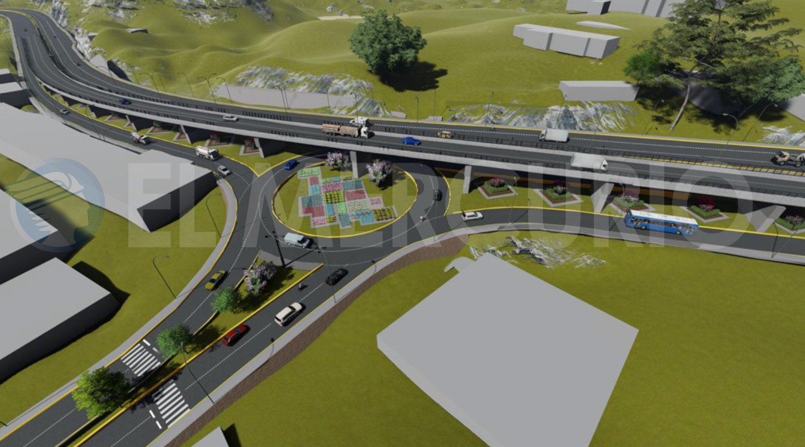 Así se vería el nuevo intercambiador de Gapal, según el estudio de necesidad de la obra, publicada por el MIT. /Cortesía