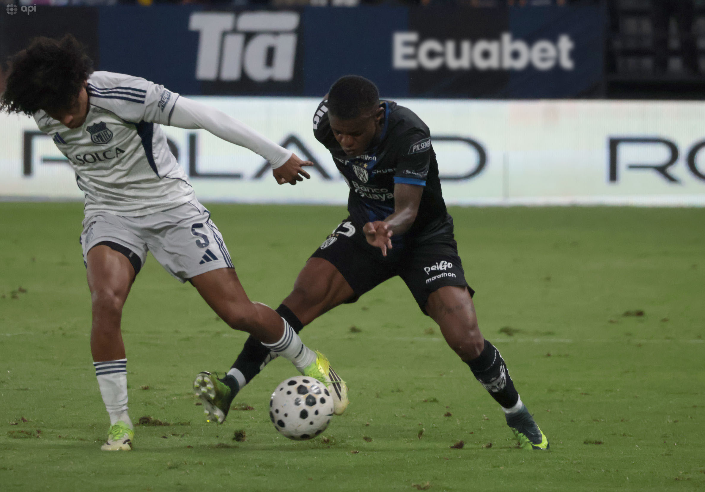Incidencias del partido entre Emelec e Independiente del Valle. Foto: API