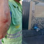 Un trabajador de recolección resultó lesionado por un vidrio desechado de forma inadecuada en Totoracocha, en Cuenca. /Cortesía