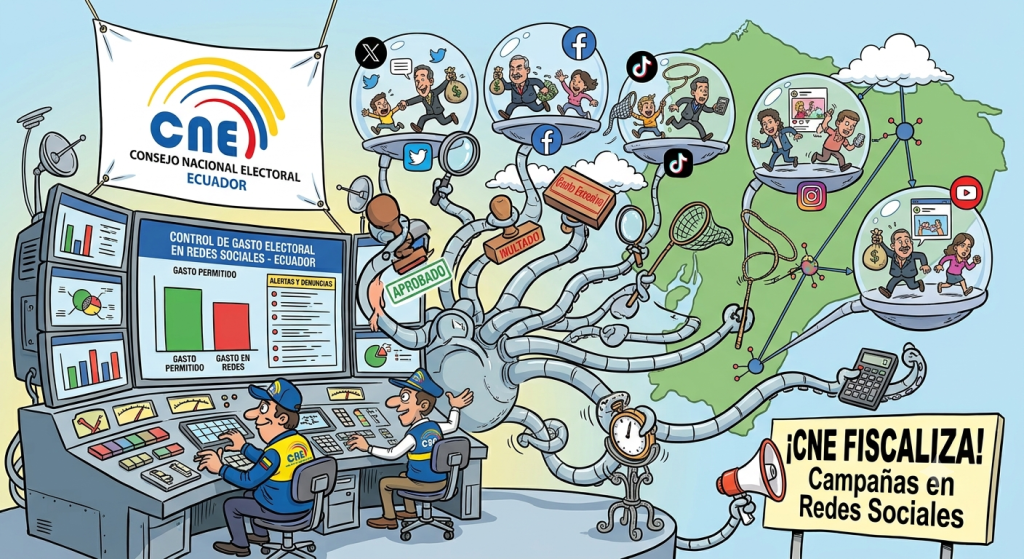 Por primera vez, el Consejo Nacional Electoral reforzará el control de la propaganda electoral difundida en redes sociales. / Imagen generada con IA