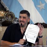 Aquiles Álvarez en la Alcaldía de Guayaquil, antes de ser detenido. Foto: API