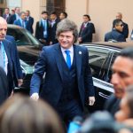 El presidente de Argentina, Javier Milei, visita Ecuador este 6 de agosto. Foto: AFP