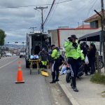 Una mujer resultó herida en accidente de tránsito en la Panamericana Sur, sector Narancay. /Cortesía