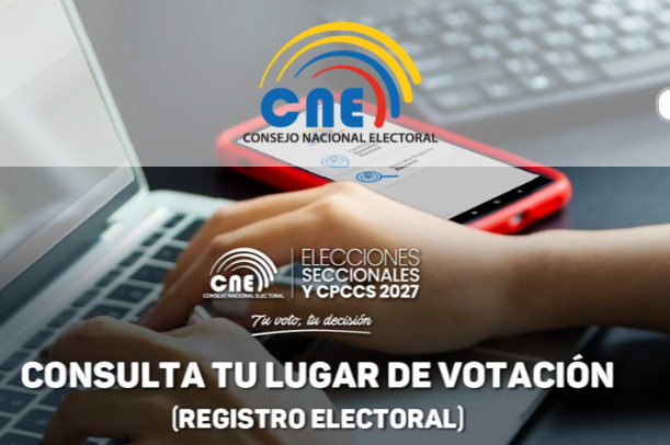 El CNE habilitó en su página web, www.cne.gob.ec, la opción para consultar el lugar de votación.