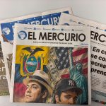 Portada del periódico que hoy circula en Nueva York. Foto: El Mercurio