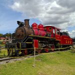 Esta es la locomotora 14, que se encuentra en el Parque del Ferrocarril, en Cuenca. Foto: El Mercurio