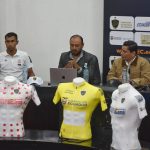 Rueda de prensa sobre los detalles de la Vuelta Ciclística al Ecuador. Foto: FEC