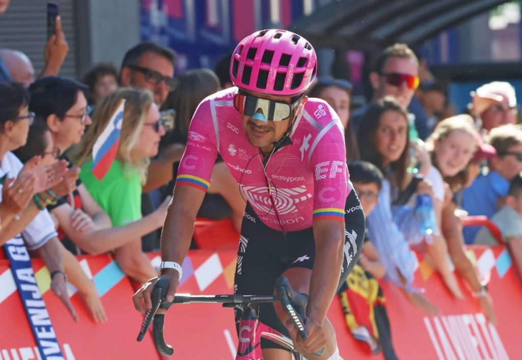 Richard Carapaz en la etapa de la Vuelta a España. Foto: Richard Carapaz