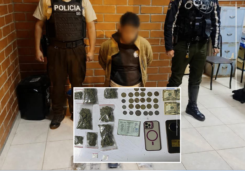 Omar A. A. C., de 22 años, está detenido y es investigado por el presunto delito de tenencia ilegal de droga. /Cortesía
