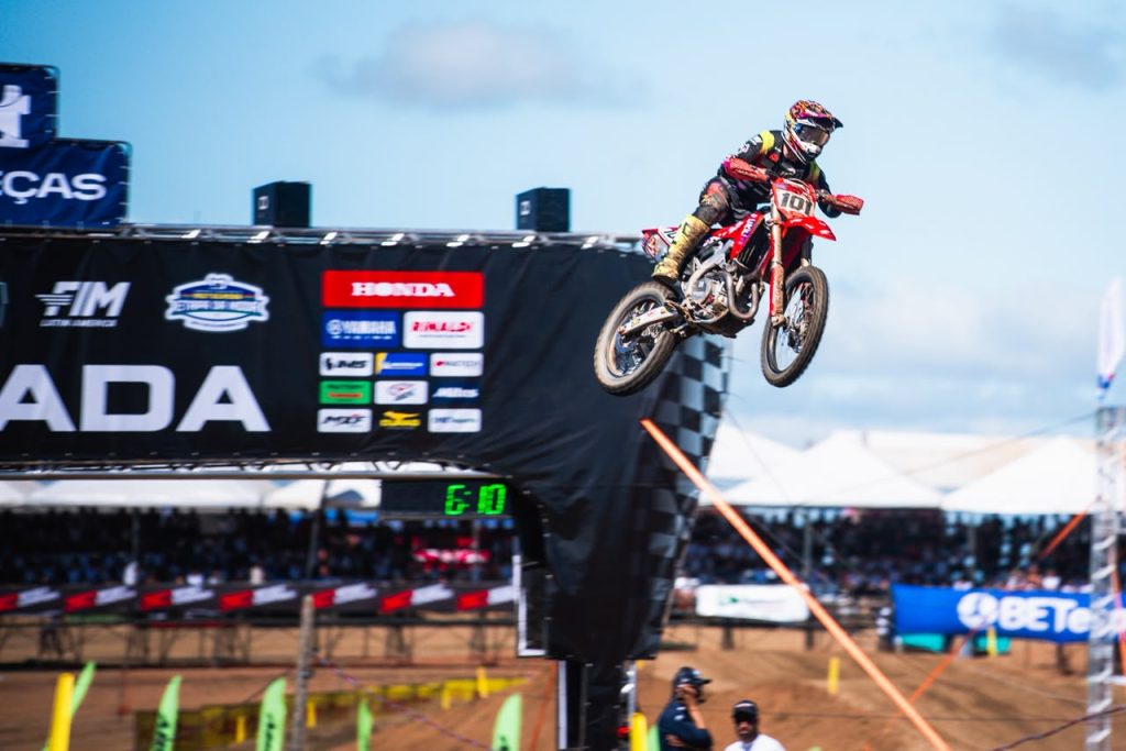 Pedro Suárez en su competencia en Brasil. Foto: Cortesía