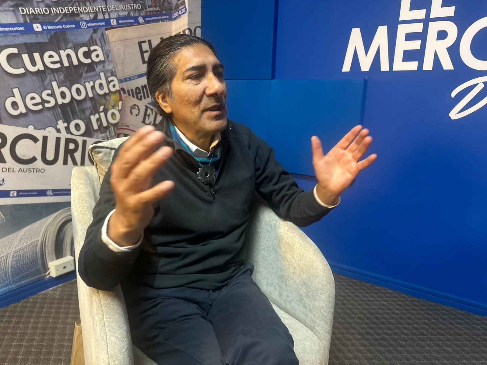 Yaku Pérez busca llegar a la Alcaldía de Cuenca con la alianza Somos Agua en estas elecciones.