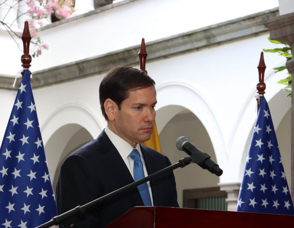 Marco Rubio, quien ya estuvo en Ecuador hace un año, volverá a reunirse con el presidente Noboa. Foto: API
