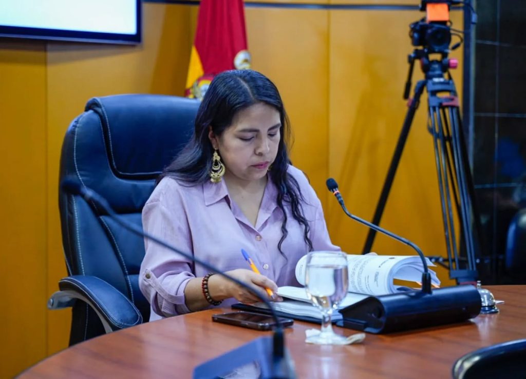 La alcaldesa subrogante, Marisol Peñaloza, denunció de manera formal ante la Fiscalía, un contrato de comunicación, presuntamente irregular. /Cortesía
