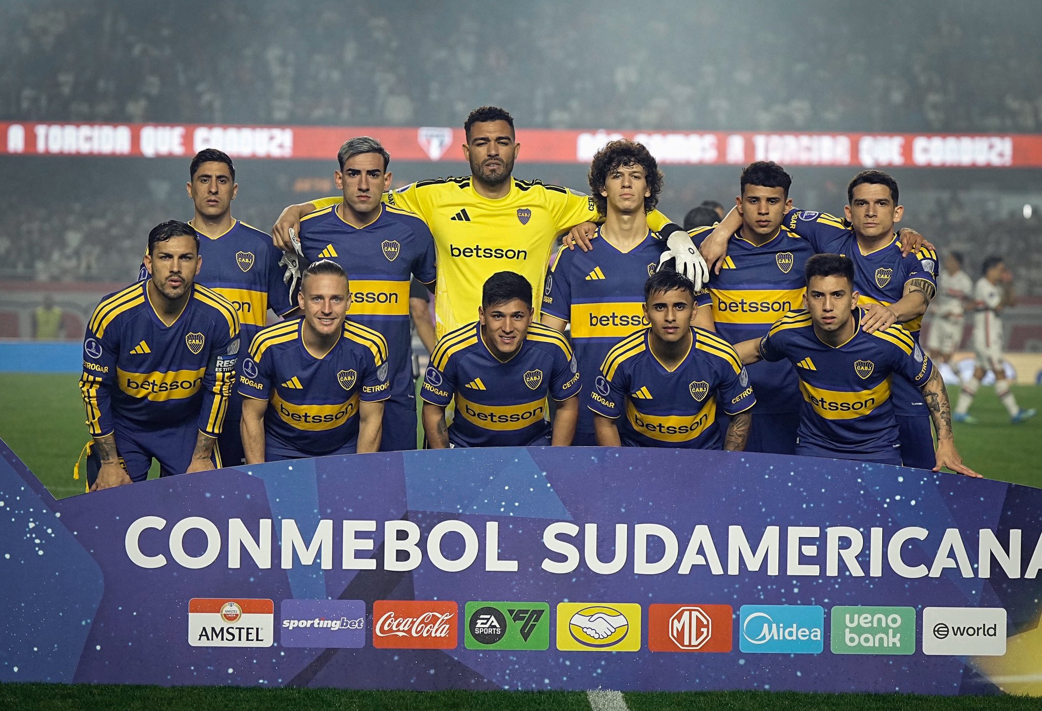 Equipo titular de Boca Juniors en la Sudamericana. Foto: Boca Juniors