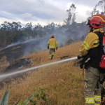 Incendios forestales afectan de manera prioritaria en zonas de vegetación de las parroquias rurales de Cuenca. /Cortesía