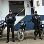 Personal policial recuperó una motocicleta reportada como robada en el cantón Pucará. /Cortesía
