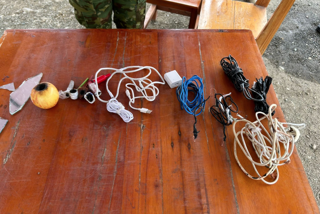 Militares nuevamente encontraron objetos prohibido dentro de la cárcel de mujeres emplazada en Azogues, provincia de Cañar. /Cortesía