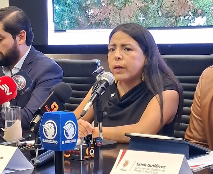 Marisol Peñaloza, alcaldesa subrogante de Cuenca, dio declaraciones sobre el pedido de Fiscalía de convocar a audiencia de formulación de cargos contra Cristian Zamora. /EL MERCURIO