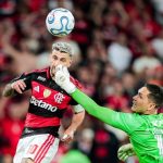 De Arrascaeta al momento de anotar ante Independiente del Valle. /Flamengo