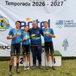Ecuatorianos al finalizar al Sudamericano en Uruguay. Foto: Cortesía