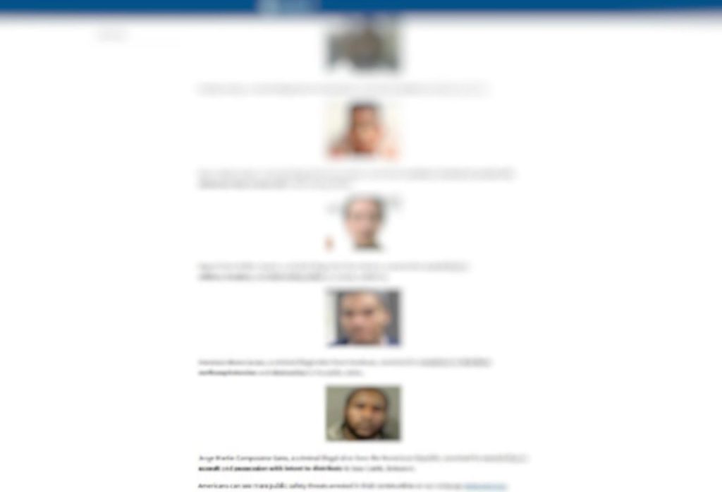 EE.UU publicó una nueva lista de detenidos en operativos contra migrantes.