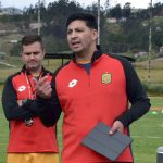Daniel Néculman en entrenamiento de Deportivo Cuenca. Foto: API