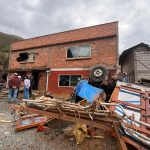 El camión se impactó contra una vivienda tras accidente en Migüir. Foto: El Mercurio