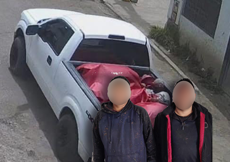 Dos personas fueron detenidas tras persecución policial en la vía Gualaceo – Limón Indanza. /Cortesía