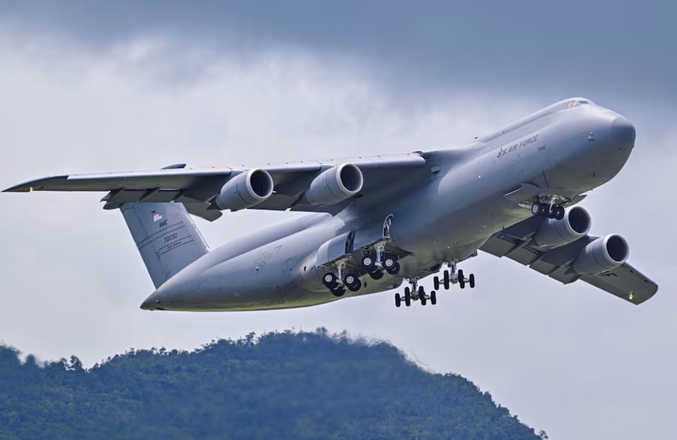 Arribó al aeropuerto internacional José Joaquín de Olmedo de Guayaquil el avión Lockheed C-5M Super Galaxy, de la Fuerza Aérea de Estados Unidos. /AFP