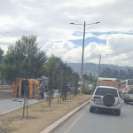 El accidente de tránsito se registró en la avenida De las Américas, a la altura del Parque Industrial. /Cortesía