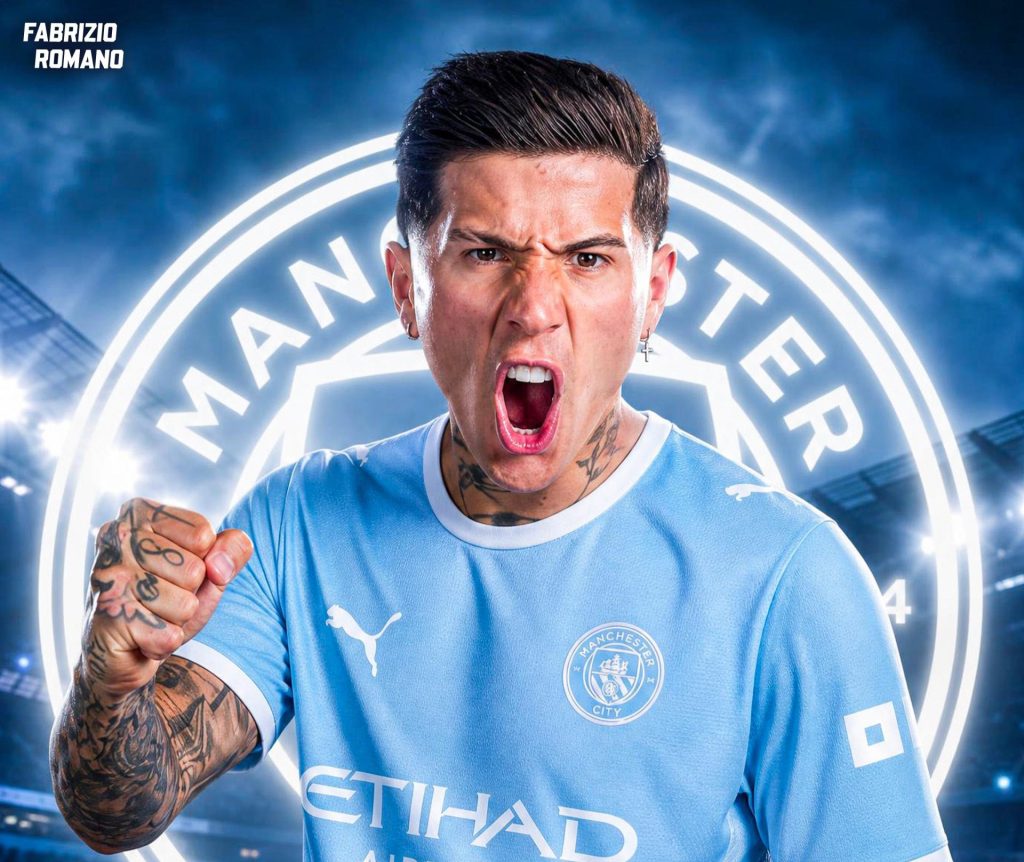 Enzo Fernández nuevo jugador del Manchester City. Foto: Fabrizio Romano