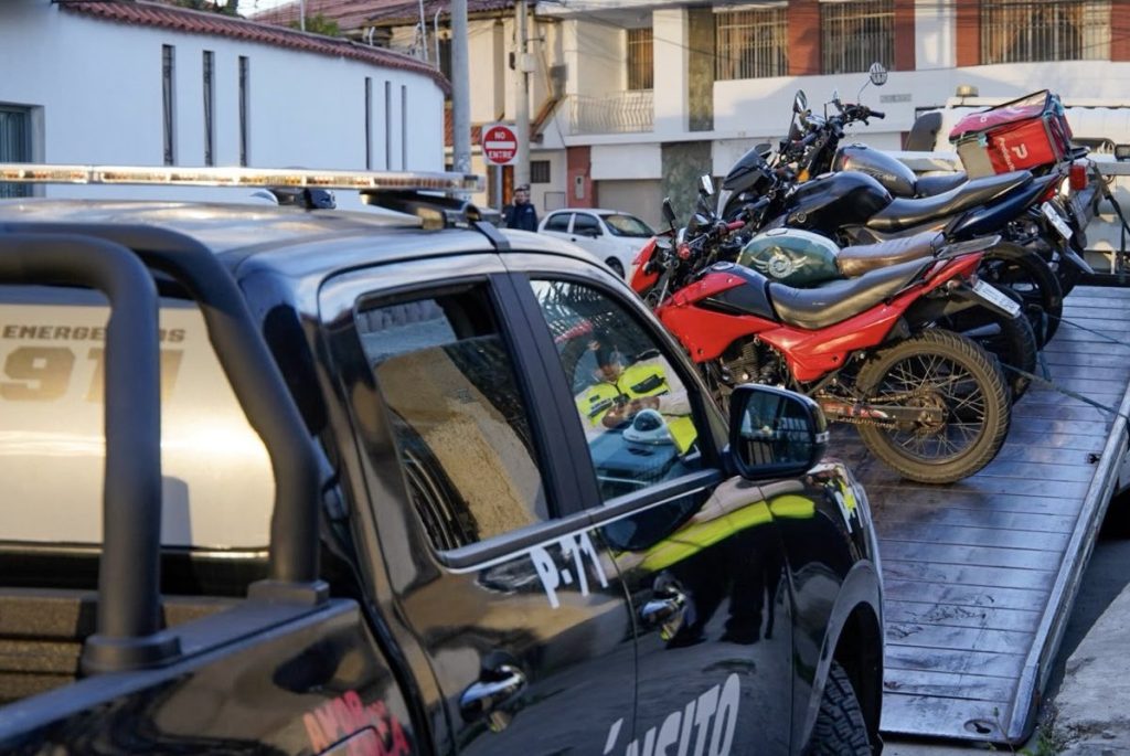 Motocicletas retenidas en Cuenca