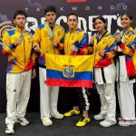 Delegación azuaya al finalizar torneo de taekwondo. /Cortesía