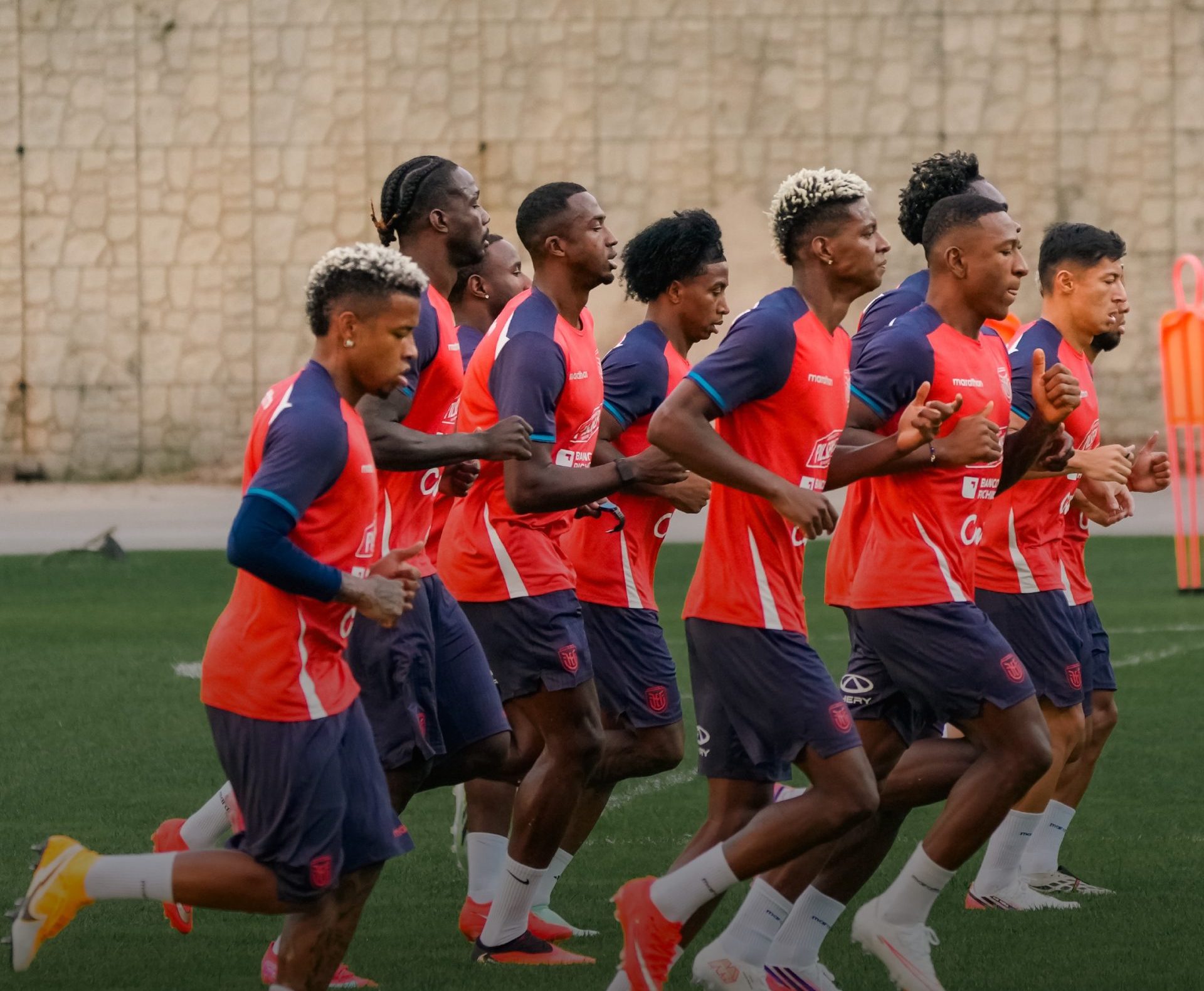 Jugadores de la selección del Ecuador.