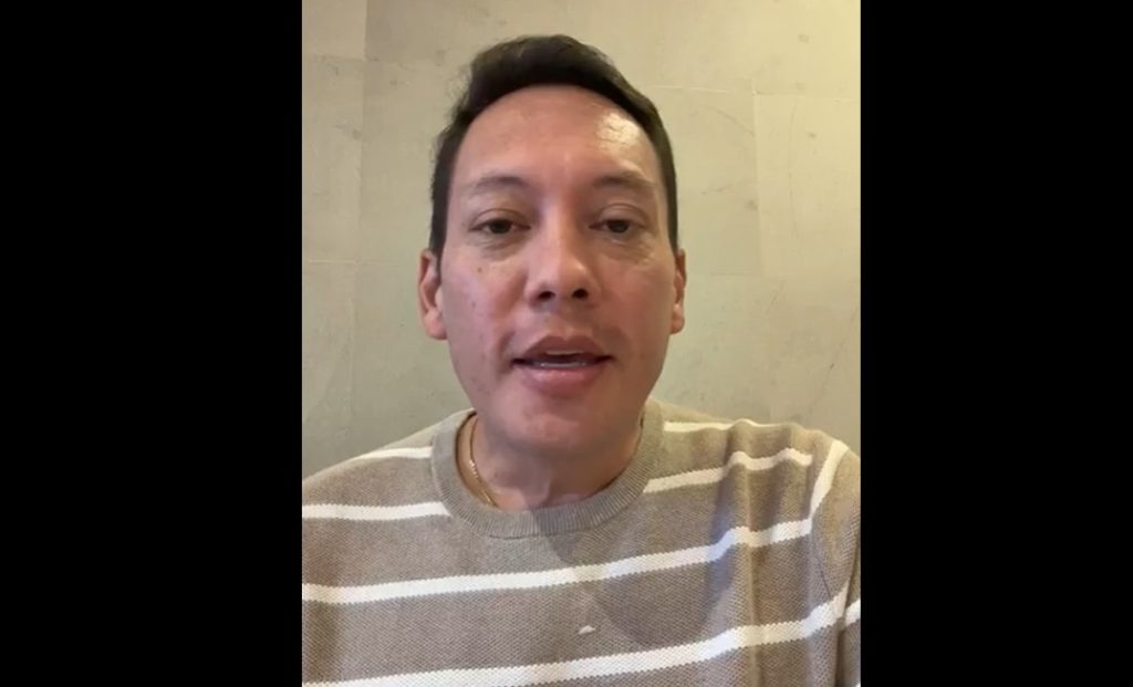 Cristian Zamora Matute, alcalde suspendido de Cuenca, se pronunció el domingo, 20 de septiembre de 2026, a través de su red social de Facebook. /Captura de video