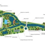 Mapa de la extensión total del Jardín Botánico de Cuenca.