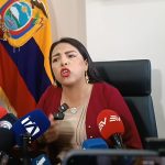 Marisol Peñaloza, alcaldesa de Cuenca, dio detalles sobre los allanamientos ejecutados por la Fiscalía en dependencias municipales y en viviendas particulares. Aseguró que se trata de exfuncionarios, no actuales. /Cortesía