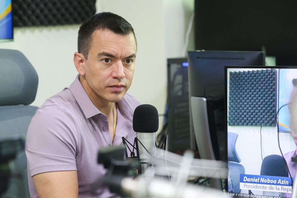 El presidente Daniel Noboa está de vista en Cuenca este martes, 6 de octubre de 2026. /Cortesía