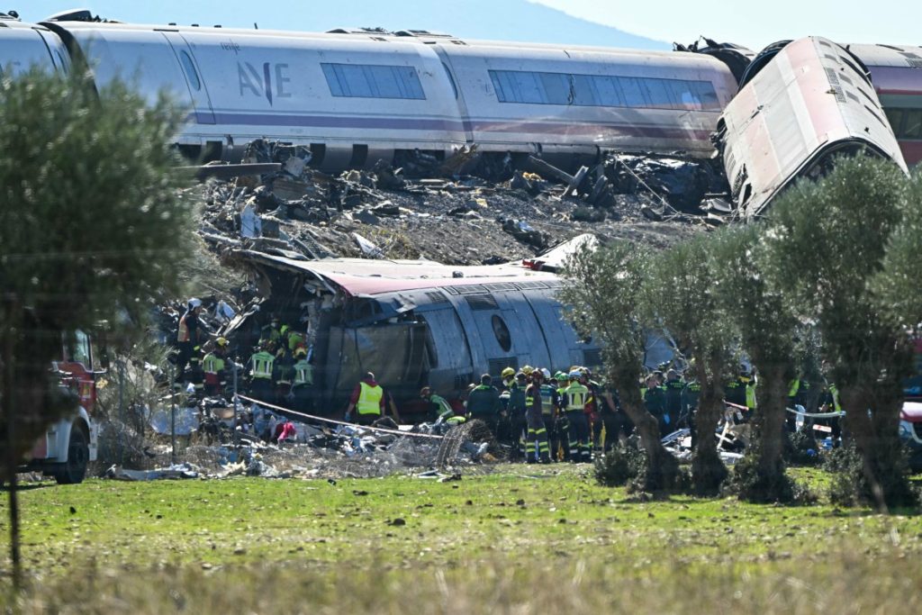 El choque de los trenes ocurrió en Toledo, Madrid. Foto: AFP