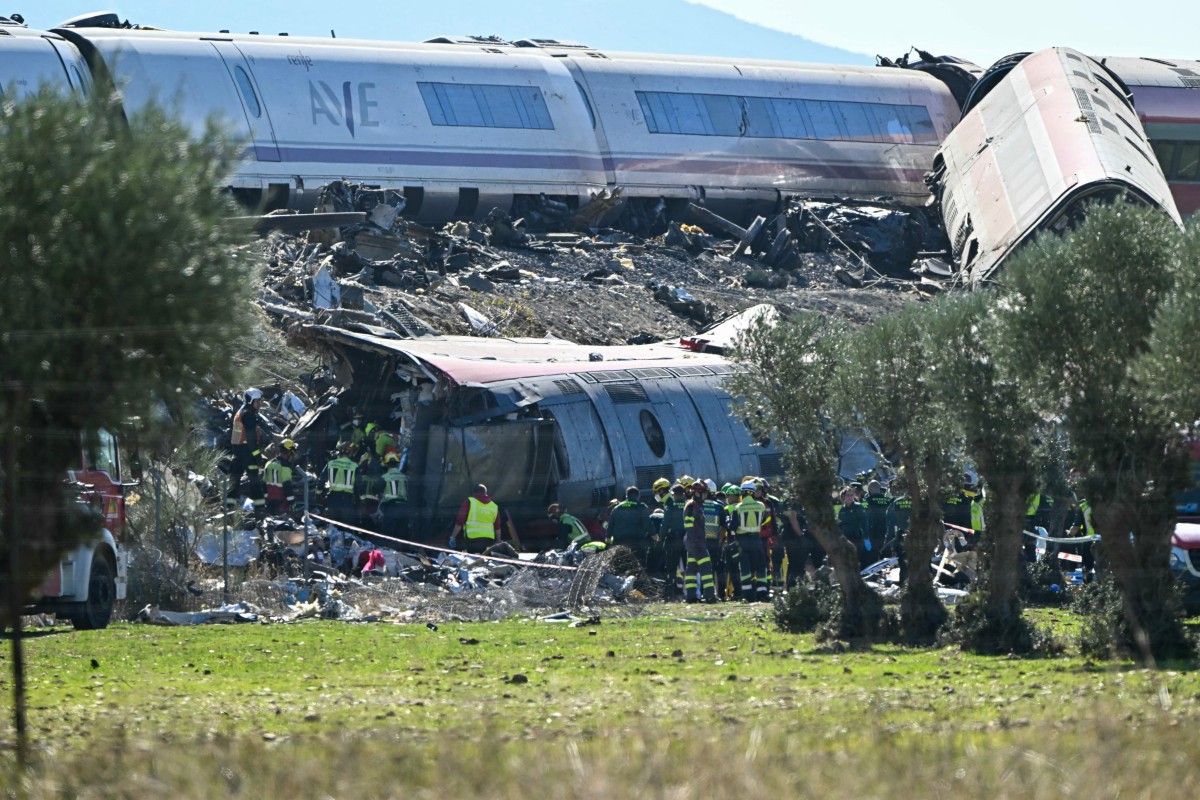 El choque de los trenes ocurrió en Toledo, Madrid. Foto: AFP