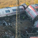 Dos trenes colisionaron la mañana del miércoles en Toledo, España. Foto: AFP
