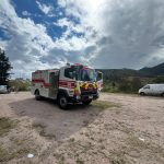 Los bomberos de Girón colaboraron en la recuperación del cuerpo. Foto cortesía para El Mercurio