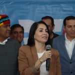 Luisa González en un evento en el 2025. Foto: API