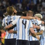 Jugadores de Argenitna celebran gol. Foto: Argentina