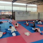 Karatecas al finalizar entrenamiento. Foto: Cortesía