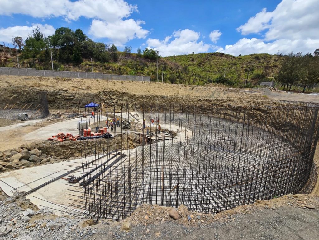 La Planta de Tratamiento de Aguas Residuales de Guangarcucho tiene un avance del 19 %. /Cortesía