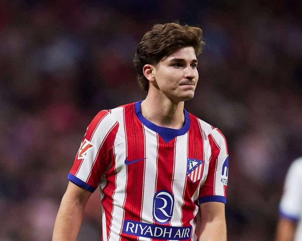 Julián Álvarez en su partido con el Atlético de Madrid. Foto: Atlético de Madrid